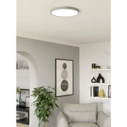 Eglo Taklampa Fueva 6-z Stål Vit 17W 2850lm - 827-865 Justerbar Vit | 389mm - IP44 - Dimbar