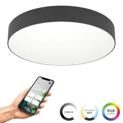 Eglo Taklampa Gallizzi-Z Plast Svart 26W 3500lm - 827-865 Justerbar Vit | 490mm - Dimbar