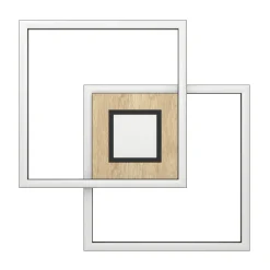 Eglo Taklampa Marinello Aluminium Stål Svart Trä 17W 5160lm - 827-865 Justerbar Vit | Dimbar