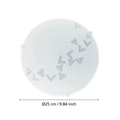 Eglo Taklampa Mars Stål Vit | 250mm - Passande För 1x E27