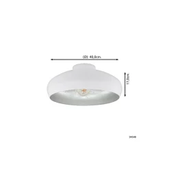 Eglo Taklampa Mogano Vit, Silver | Passande för E27