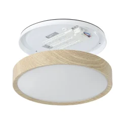 Eglo Taklampa Musurita Plast Stål Trä 146W 1600lm - 830 Varm Vit | 340mm - IP44