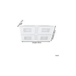 Eglo Taklampa Padrogia-Z Stål Vit 9.7W 1170lm - 827-865 Justerbar Vit + RGB | IP20 - Zigbee Dimbar