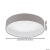 Eglo Taklampa Palomaro 1 Plast Vit 18W 2000lm - 830 Varm Vit | 405mm - Dimbar