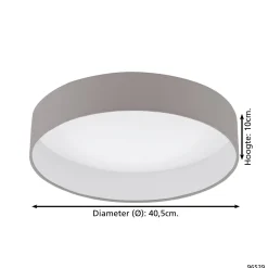 Eglo Taklampa Palomaro 1 Plast Vit 18W 2000lm - 830 Varm Vit | 405mm - Dimbar