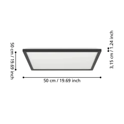 Eglo Taklampa Rovito Plast Svart 17W 2800lm - 827-865 Justerbar Vit | IP44