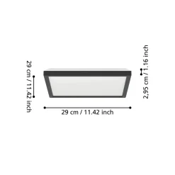 Eglo Taklampa Rovito Plast Svart 134W 1780lm - 827-865 Justerbar Vit | IP44
