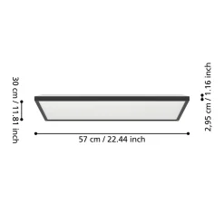 Eglo Taklampa Rovito Plast Svart 172W 2580lm - 827-865 Justerbar Vit | IP44