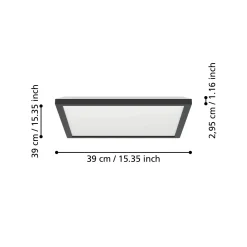 Eglo Taklampa Rovito-r Plast Svart 176W 2400lm - 827-865 Justerbar Vit | IP44 - Dimbar