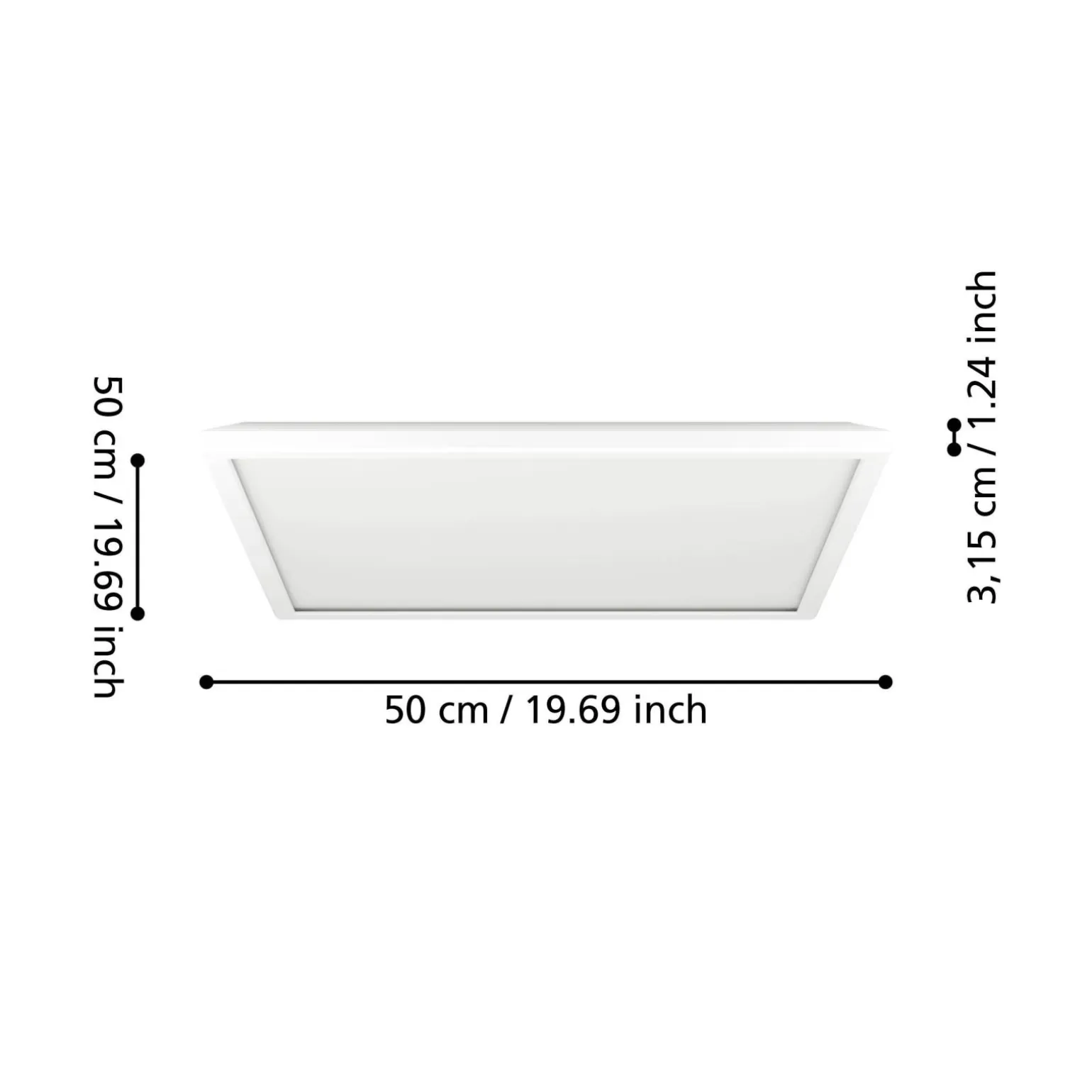 Eglo Taklampa Rovito-r Plast Vit 17W 2800lm - 827-865 Justerbar Vit | IP44 - Dimbar