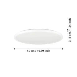 Eglo Taklampa Rovito-r Plast Vit 168W 2900lm - 827-865 Justerbar Vit | 500mm - IP44 - Dimbar