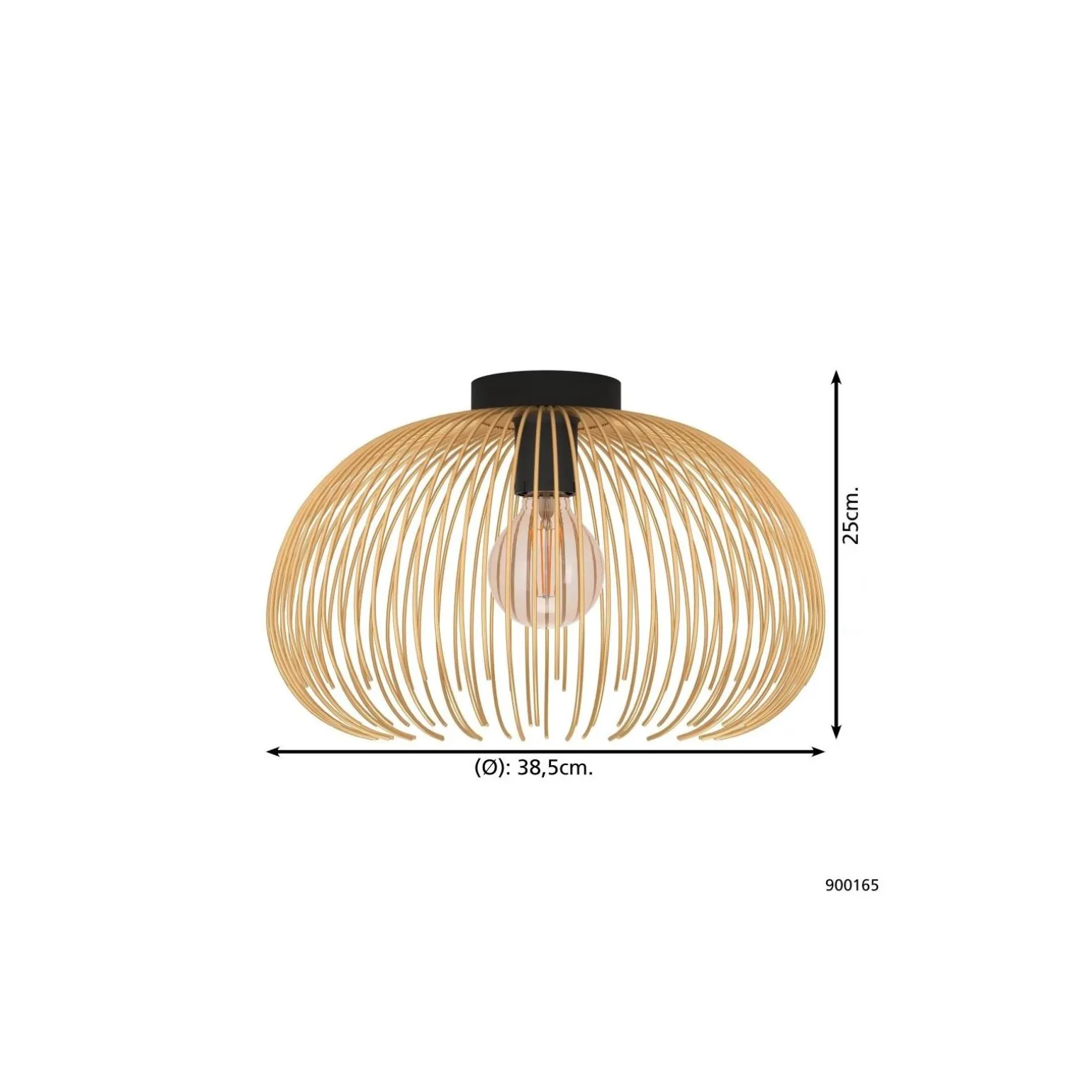 Eglo Taklampa Venezuela Svart, Guld | Passande för E27