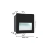 Eglo Vägglampa Aracena Aluminium Svart 3W 500lm - 840 Kallvit