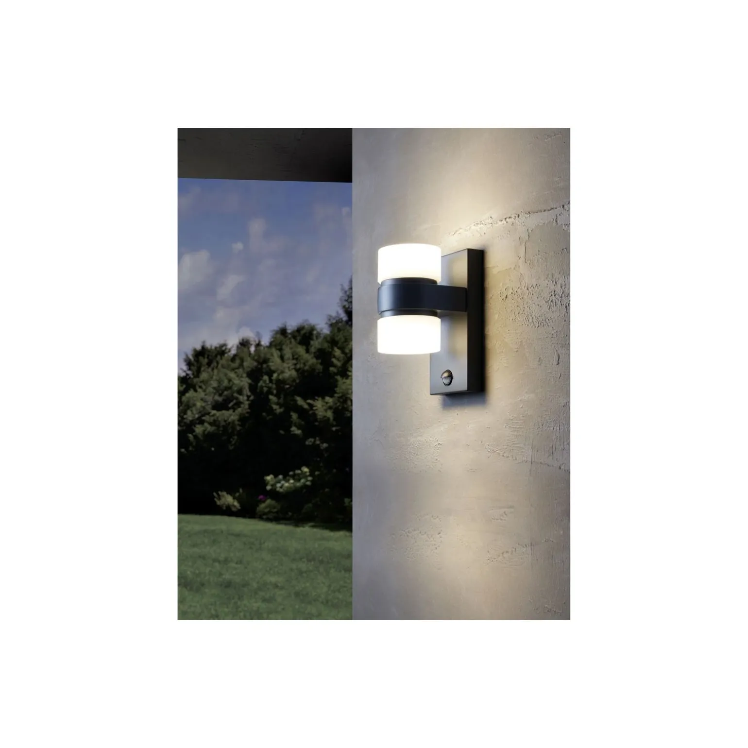 Eglo Vägglampa Atollari Aluminium Antracit Up & Down 4W 360lm - 830 Varm Vit | IP44