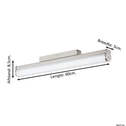 Eglo Vägglampa Calnova Stål 13W 1550lm - 840 Kallvit | IP44