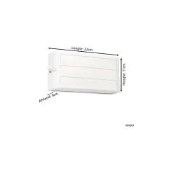 Eglo Vägglampa Camarda Aluminium Vit | IP54 - Passande för 1x E27