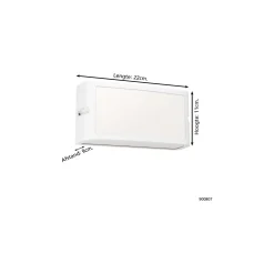 Eglo Vägglampa Camarda Aluminium Vit 10W 1200lm - 840 Kallvit | IP54