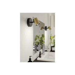 Eglo Vägglampa Consuma 1 Stål Svart Guld | IP44 - Passande för 1x GU10