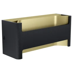 Eglo Vägglampa Feloniche Aluminium Svart Guld 10W 1300lm - 830 Varm Vit