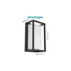 Eglo Vägglampa Genovese Aluminium Svart 10W 1050lm - 865 Dagsljus | IP65