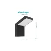 Eglo Vägglampa Grottazzolina Aluminium Svart 10W 1280lm - 830 Varm Vit | IP65