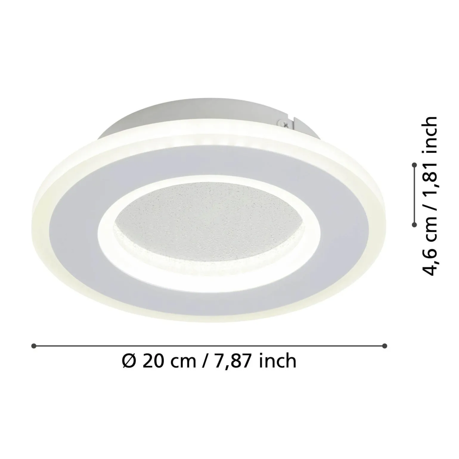 Eglo Vägglampa Macchioni Stål Plast Vit 12W 1560lm - 840 Kallvit