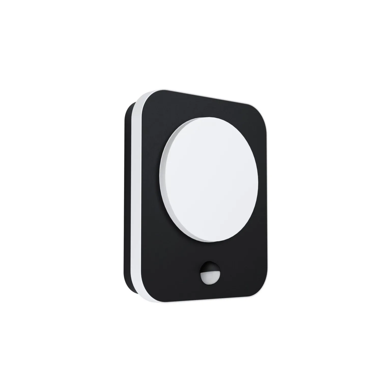 Eglo Vägglampa Madriz Aluminium Svart 3W 370lm - 830 Varm Vit | IP44 - Rörelsesensor
