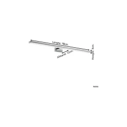 Eglo Vägglampa Pandella 1 Aluminium Krom Silver Badrumsbelysning 14W 1700lm - 840 Kallvit | IP44