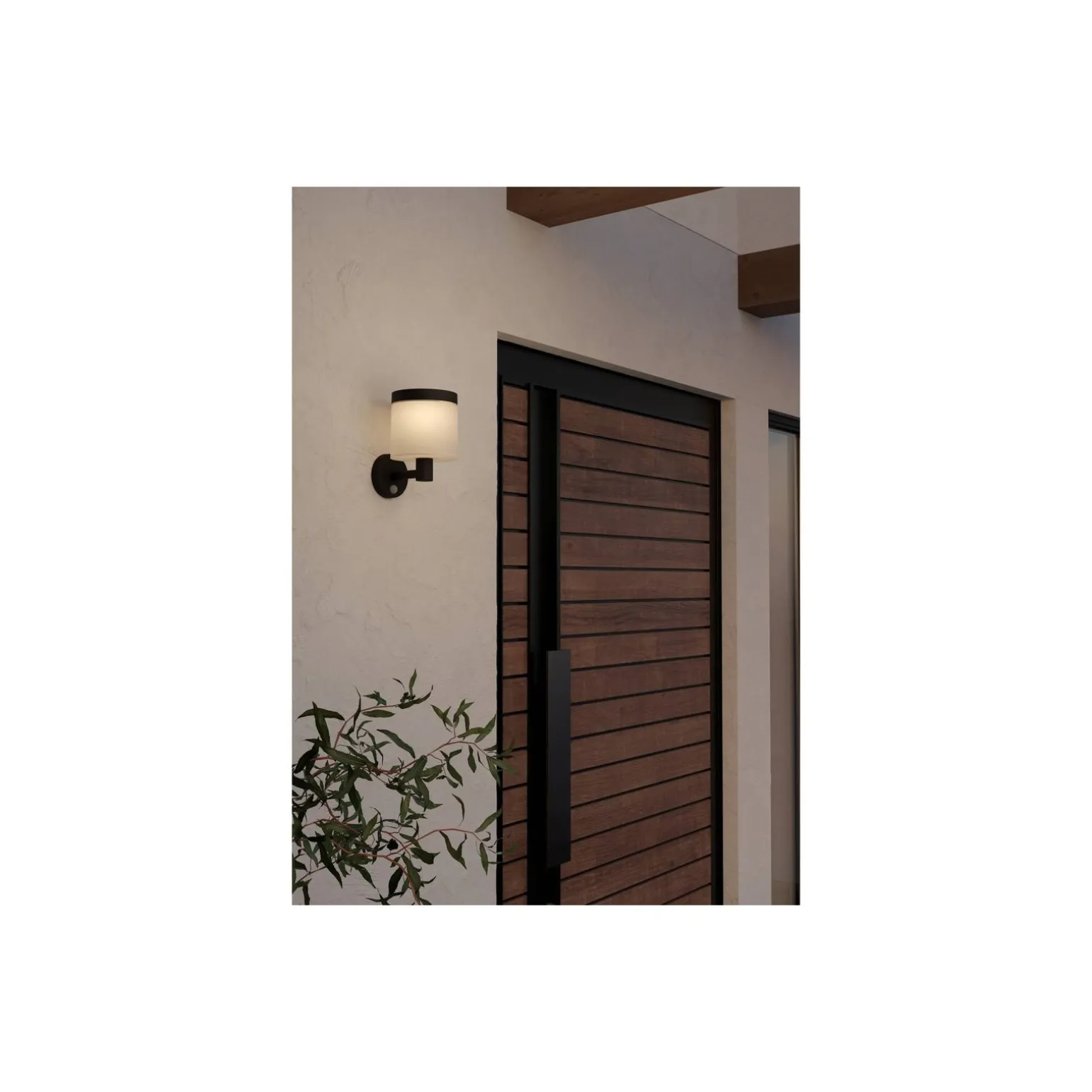 Eglo Vägglampa Pantete Solar Svart 7W 790lm - 830 Varm Vit | IP65 - Rörelsesensor