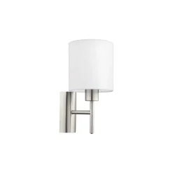 Eglo Vägglampa Pasteri Stål Satin Nickel | IP20 - Passande för 1x E27