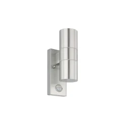 Eglo Vägglampa Riga 5 Rostfritt Stål Up & Down 2W 250lm - 830 Varm Vit | IP44 - Rörelsesensor