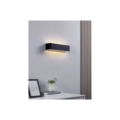 Eglo Vägglampa Sania 4 Aluminium Svart Vit 12W 1400lm - 830 Varm Vit | IP20