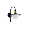 Eglo Vägglampa Sirmione Stål Svart | IP44 - Passande för 1x E27 - Rörelsesensor