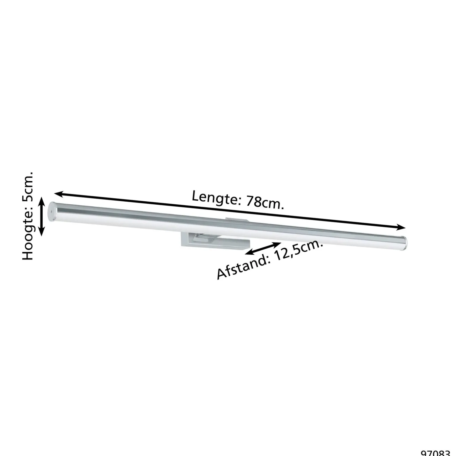 Eglo Vägglampa Vadumi Plast Krom 14W 1700lm - 840 Kallvit | IP44