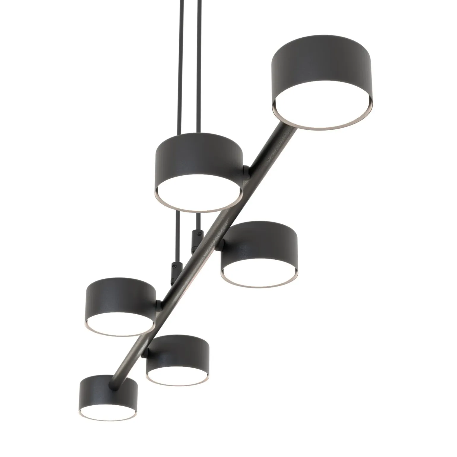 Emibig Pendellampa Megara Stål Svart | Passande för 6x GX53 - Max 12W