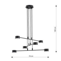 Emibig Pendellampa Modus Stål Svart | Passande för 6x GX53 - Max 12W