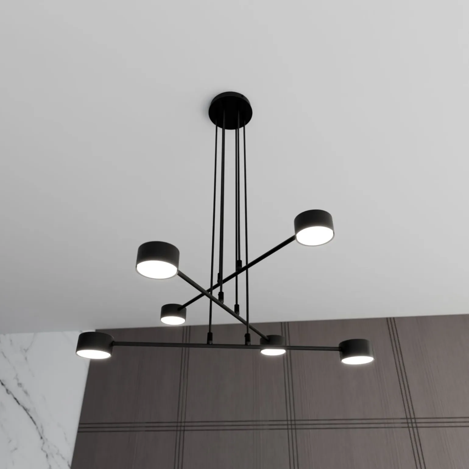 Emibig Pendellampa Modus Stål Svart | Passande för 6x GX53 - Max 12W