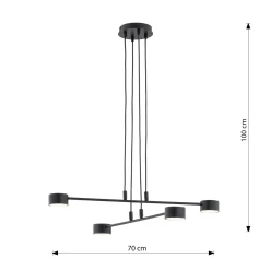 Emibig Pendellampa Modus Stål Svart | Passande för 4x GX53 - Max 12W