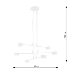 Emibig Pendellampa Modus Stål Vit | Passande för 6x GX53 - Max 12W