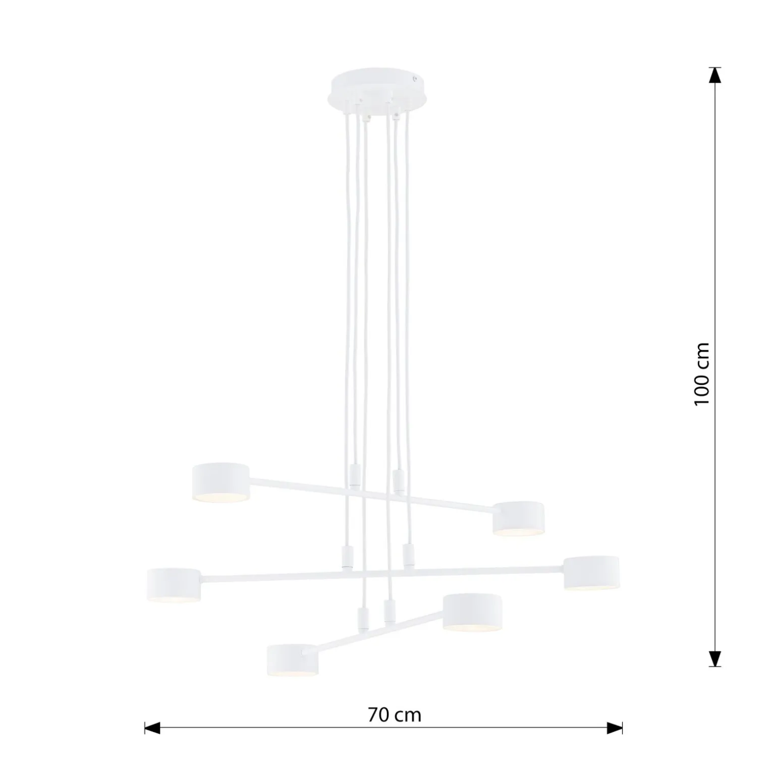 Emibig Pendellampa Modus Stål Vit | Passande för 6x GX53 - Max 12W