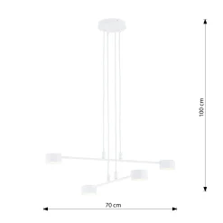 Emibig Pendellampa Modus Stål Vit | Passande för 5x GX53 - Max 12W