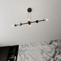 Emibig Pendellampa Rossi Stål Svart | Passande för 6x E14 - Max 10W