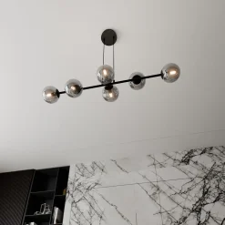 Emibig Pendellampa Rossi Stål Svart | Passande för 6x E14 - Max 10W
