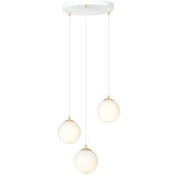 Emibig Pendellampa Royal Stål Vit | Passande för 3x E14 - Max 10W