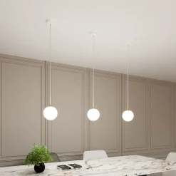 Emibig Pendellampa Royal Stål Vit | Passande för 1x E14 - Max 10W