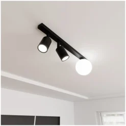 Emibig Taklampa Baster Stål Svart | Passande för 2x GU10 - Max 8W, 1x E14 - Max 10W