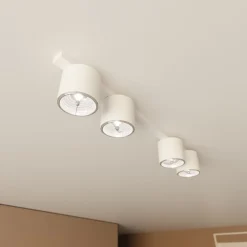 Emibig Taklampa Nano Stål Vit | Passande för 4x GU10 (AR111) - Max 12W