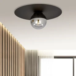 Emibig Taklampa Solar Stål Svart | Passande för 1x E14 - Max 10W
