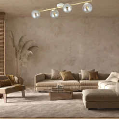 Emibig Taklampa Splendi Stål Vit | Passande för 4x E14 - Max 10W