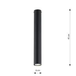 Emibig Taklampa Tecno Stål Svart | Passande för 1x GU10 - Max 8W
